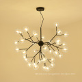 Simple Decorative Glass ball black metal Chandelier Hanging Pendant Lamp